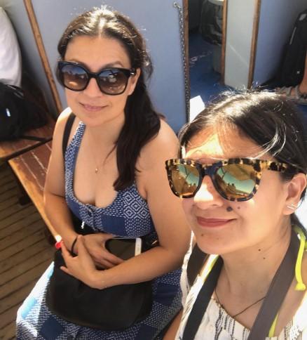 Photo of Olivia "Tina" Torres and Sonia Torres, two El Paso sisters who are working in the film industry in Louisiana.